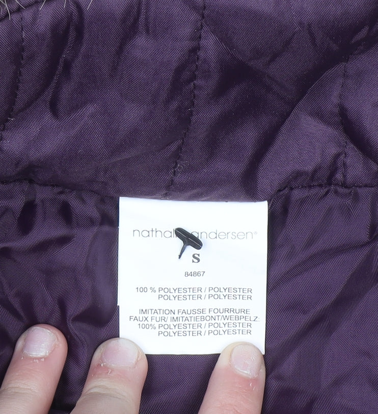 Womens UK Size S nathalie andersen Purple Puffer Jacket