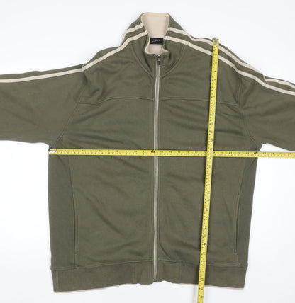 Mens UK Size XL NEXT Green Full Zip Sweatshirt