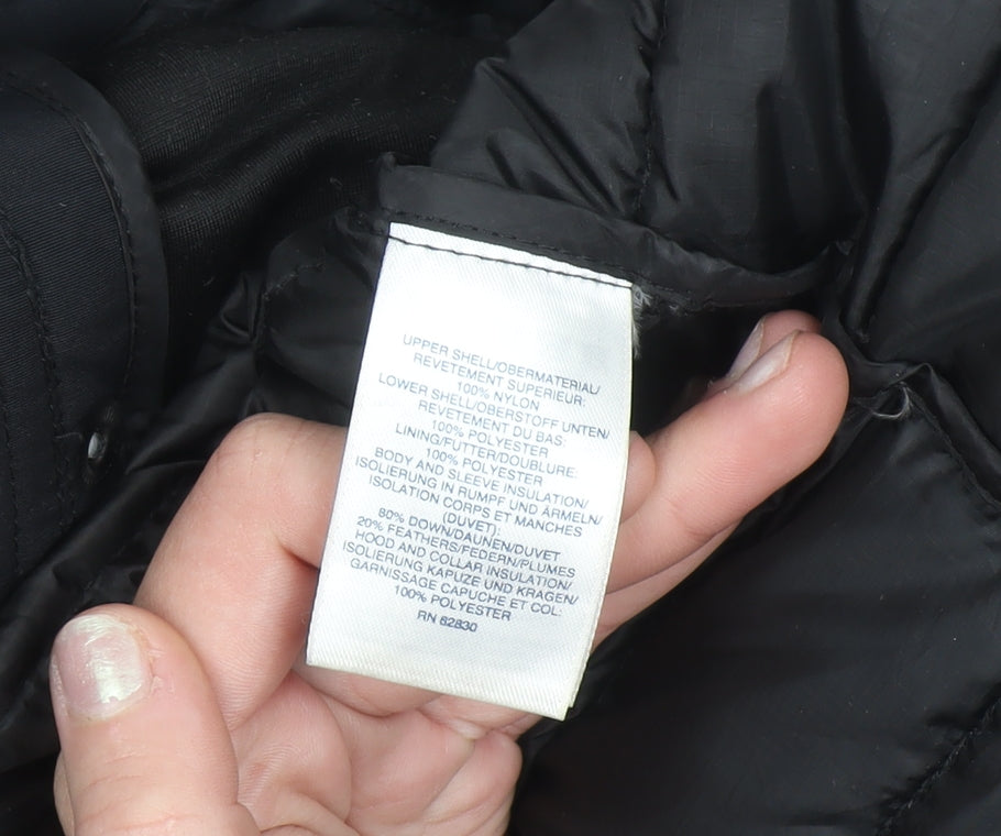 Mens UK Size M Lands' End Black Puffer Jacket