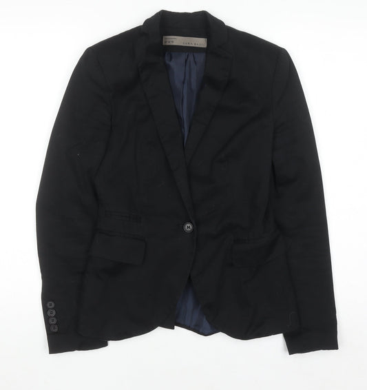 Womens UK Size XS Zara Regular Black Blazer