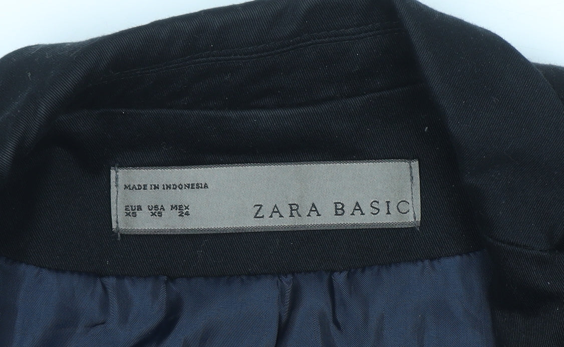 Womens UK Size XS Zara Regular Black Blazer