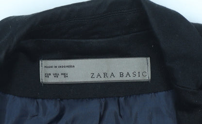 Womens UK Size XS Zara Regular Black Blazer