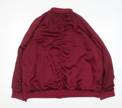 Womens UK Size 26 Capsule Red Bomber Jacket