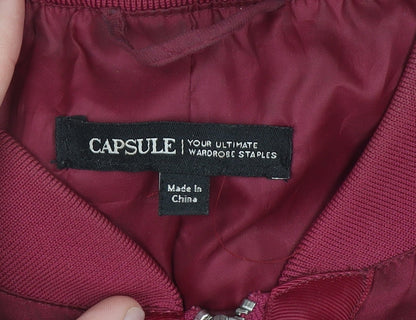 Womens UK Size 26 Capsule Red Bomber Jacket