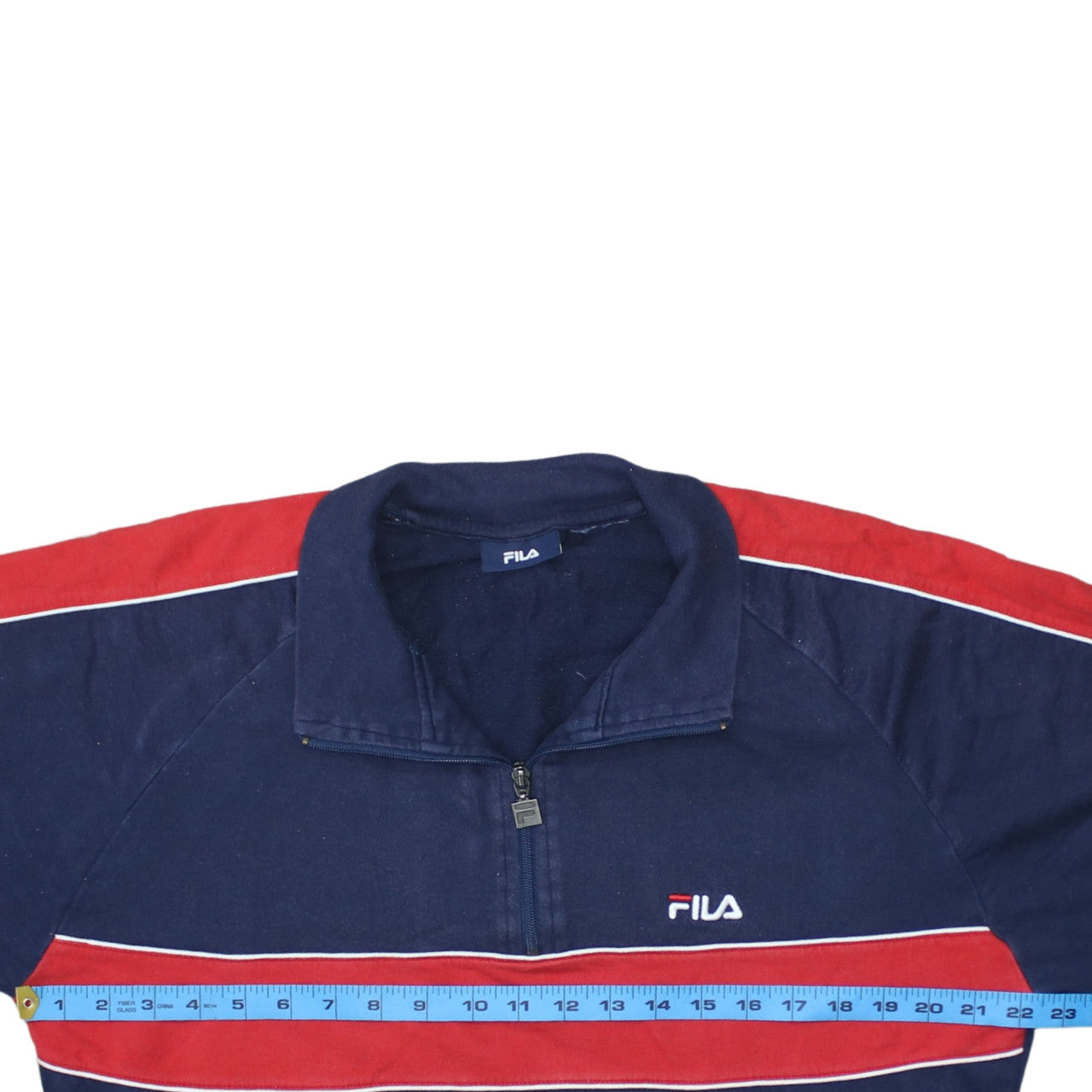 Mens UK Size L FILA Blue Henley Sweatshirt