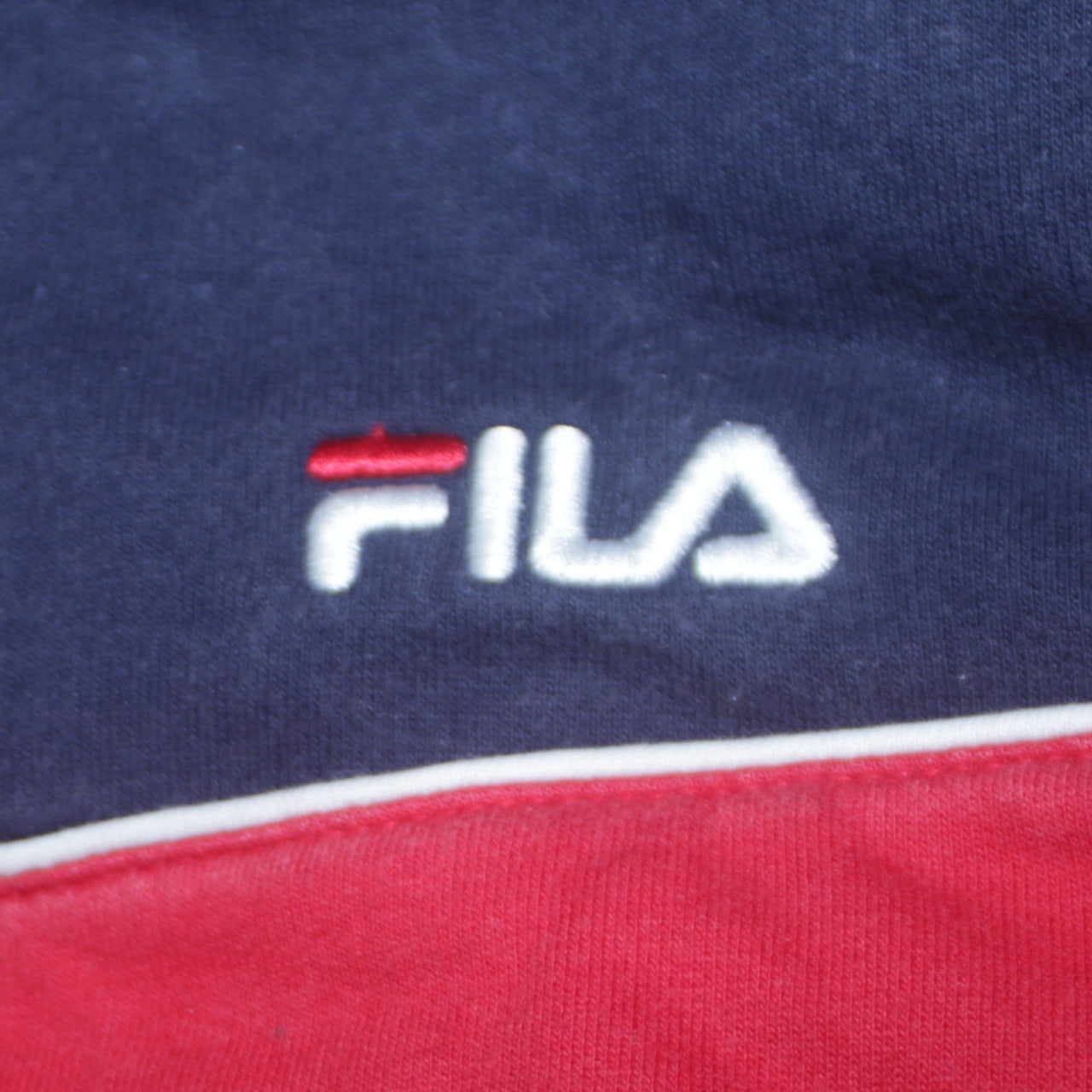 Mens UK Size L FILA Blue Henley Sweatshirt