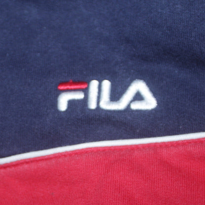 Mens UK Size L FILA Blue Henley Sweatshirt