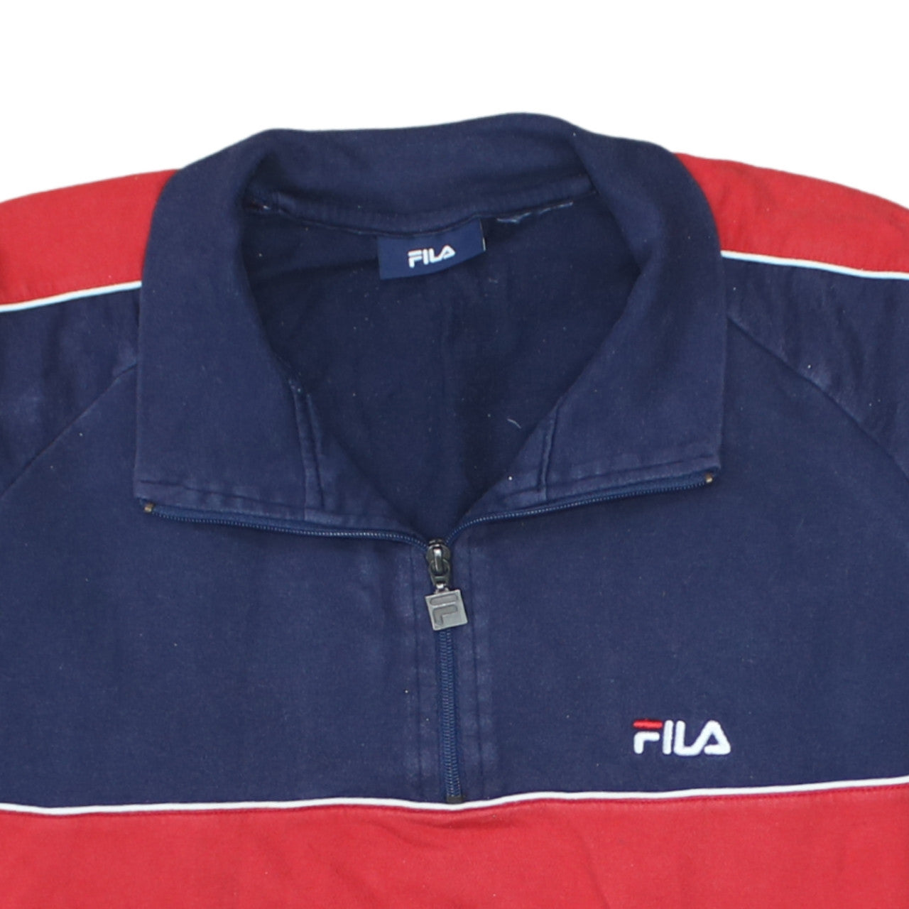 Mens UK Size L FILA Blue Henley Sweatshirt