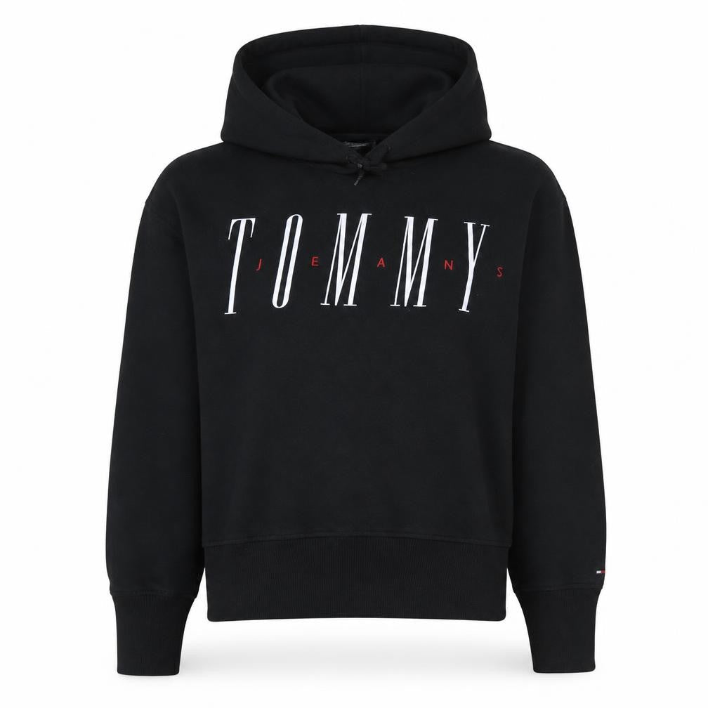 Womens UK Size S Tommy Jeans Black Pullover Hoodie