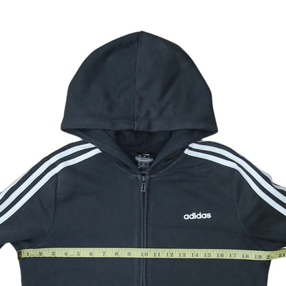 Womens UK Size L adidas Black Full Zip Hoodie