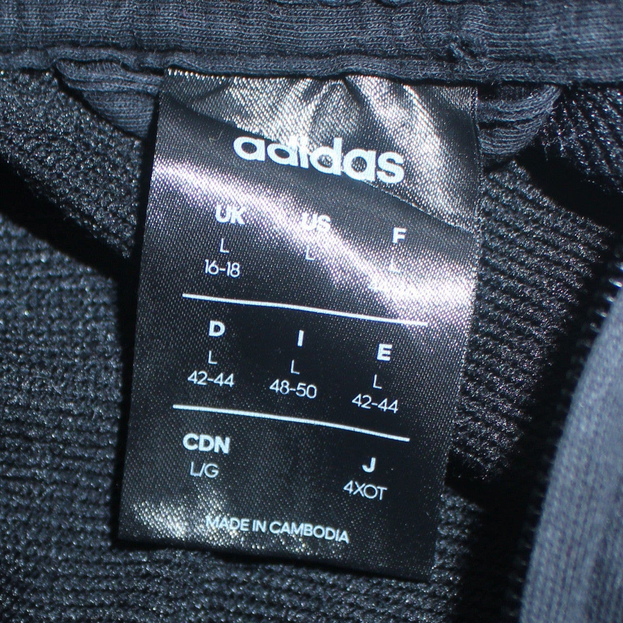 Womens UK Size L adidas Black Full Zip Hoodie