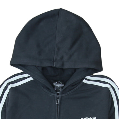 Womens UK Size L adidas Black Full Zip Hoodie