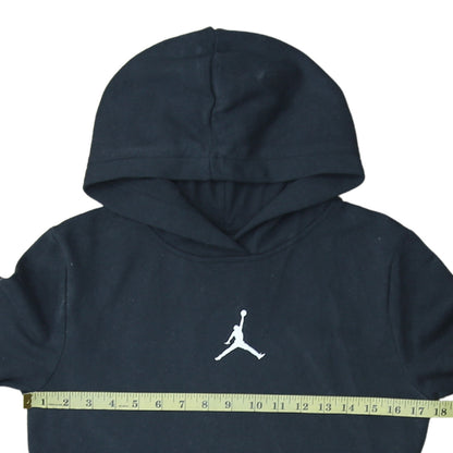 Jordan Girls Black 12-13 Years Tunic Hoodie Dress with Logo Print