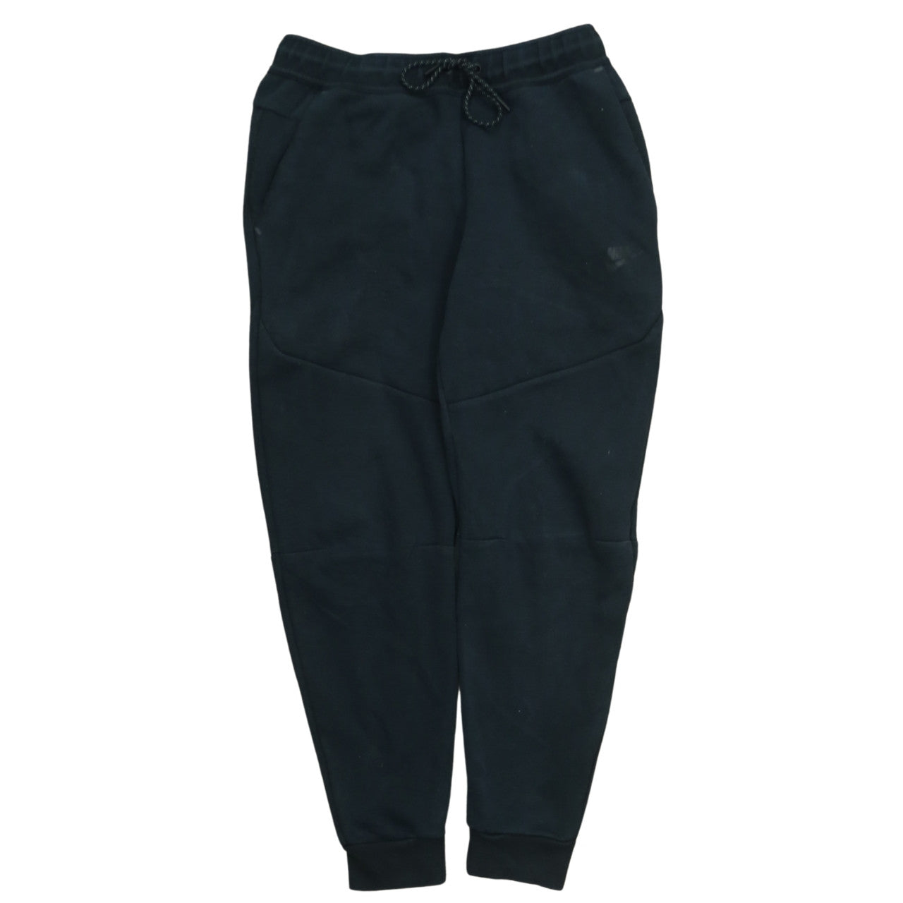 Nike Men's Black Fleece Joggers M Regular Fit Tapered Drawstring Sports Trousers