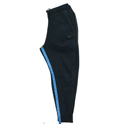 Nike Men's Black Fleece Joggers M Regular Fit Tapered Drawstring Sports Trousers