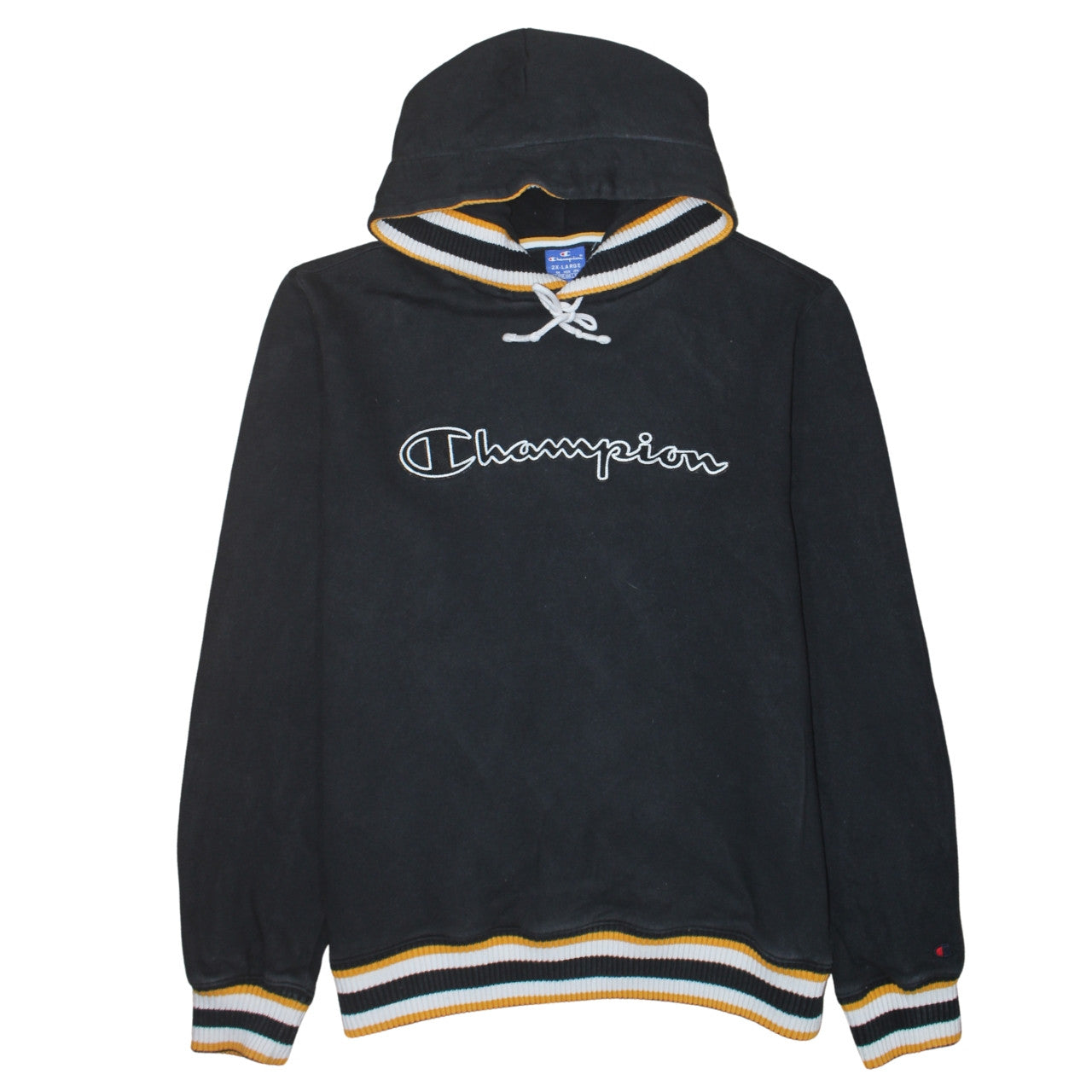 Mens UK Size 2XL Champion Black Pullover Hoodie