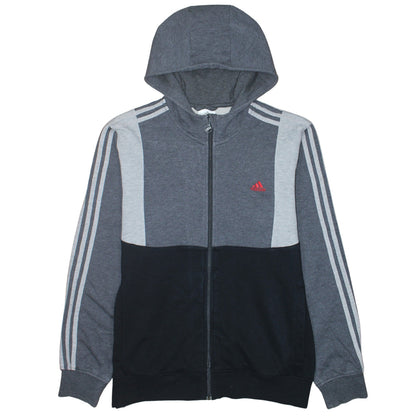 Mens UK Size L adidas Grey Full Zip Hoodie