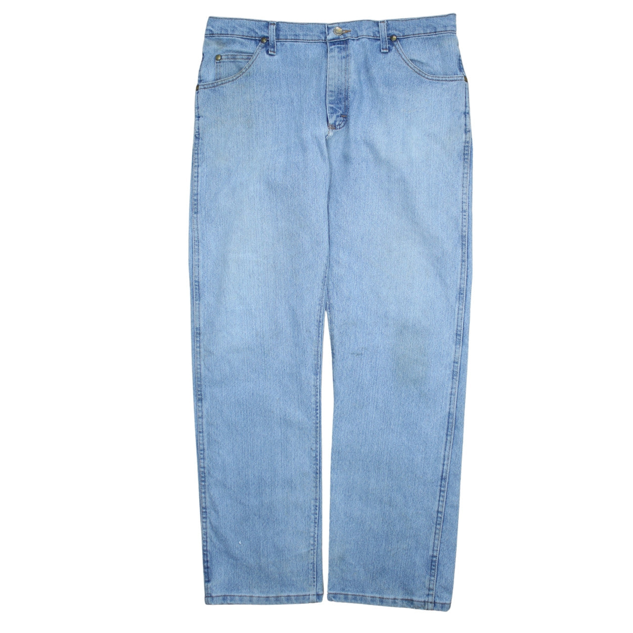 Mens UK Size L Wrangler Classic Fit Straight Blue Jeans