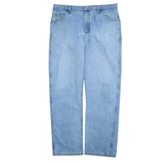 Mens UK Size L Wrangler Classic Fit Straight Blue Jeans