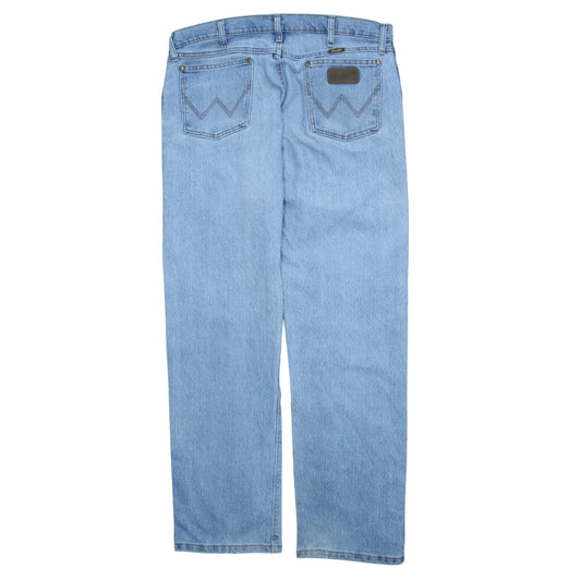 Mens UK Size L Wrangler Classic Fit Straight Blue Jeans
