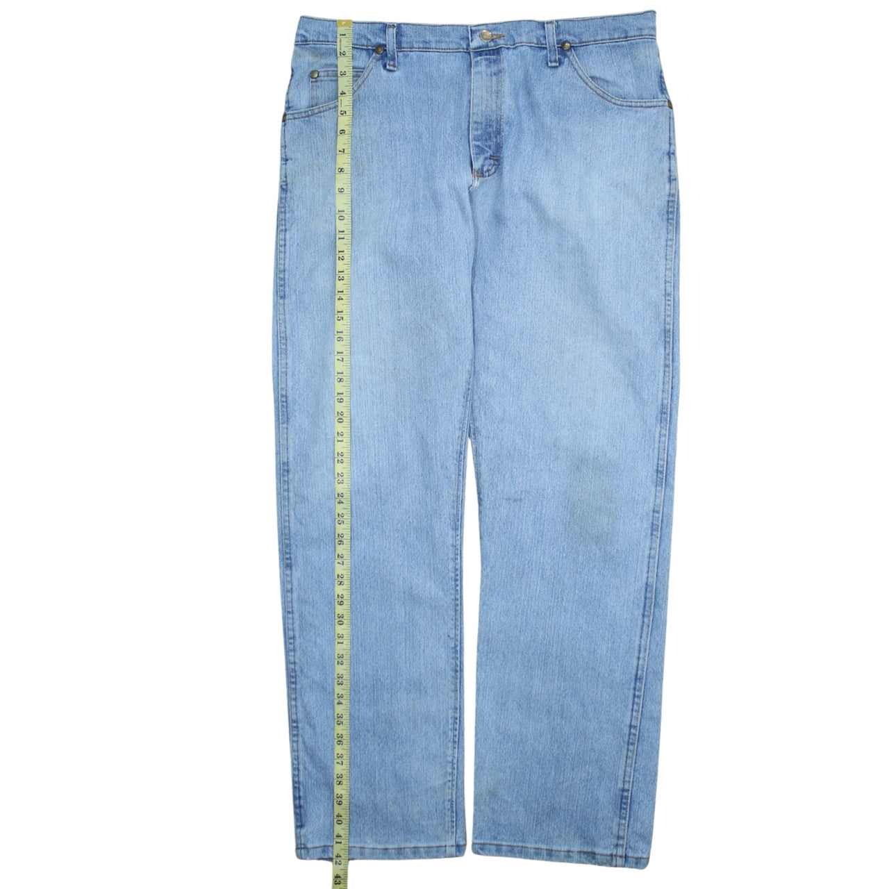 Mens UK Size L Wrangler Classic Fit Straight Blue Jeans