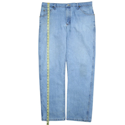 Mens UK Size L Wrangler Classic Fit Straight Blue Jeans