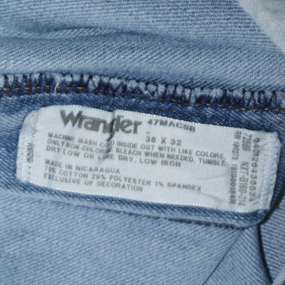 Mens UK Size L Wrangler Classic Fit Straight Blue Jeans