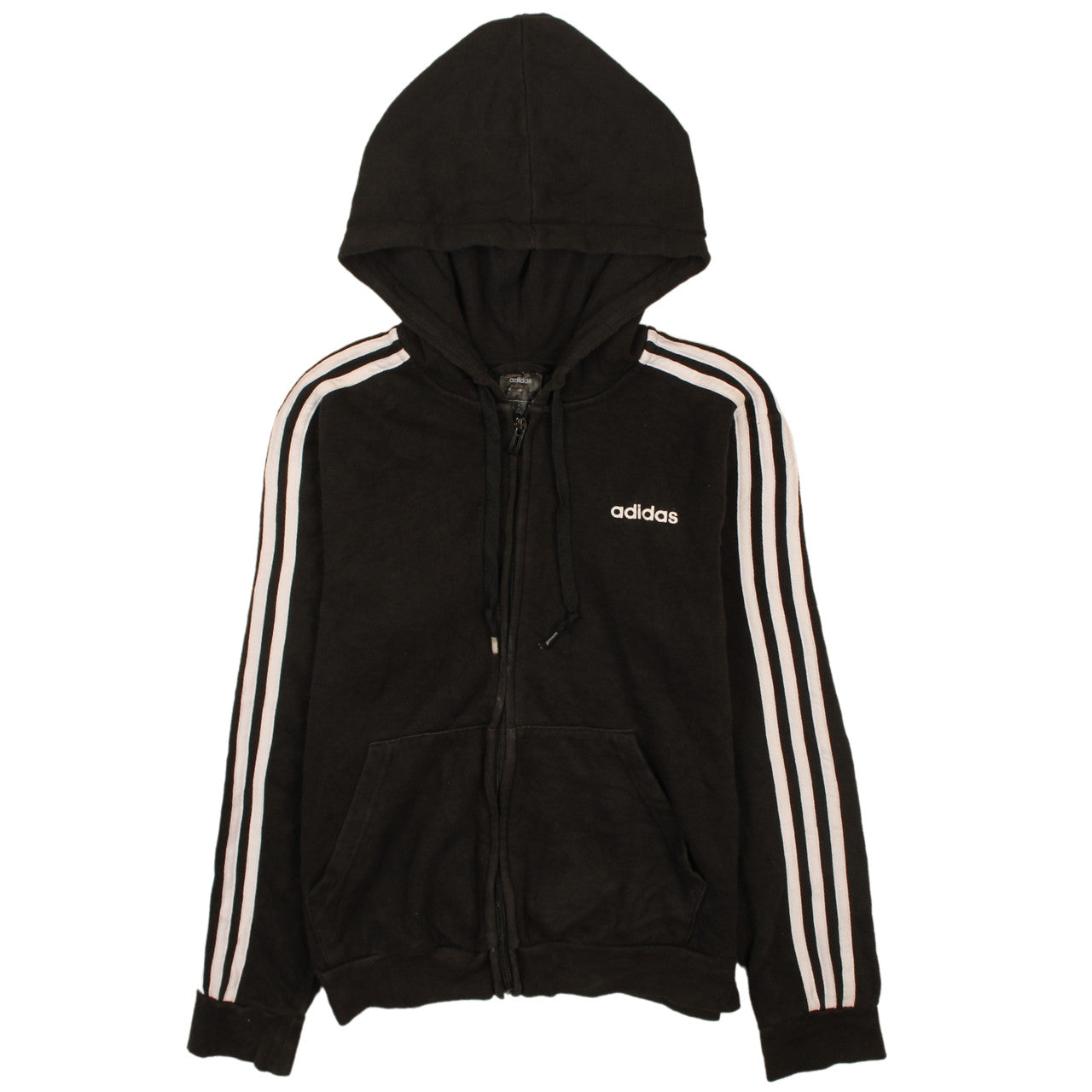 Mens UK Size M adidas Black Full Zip Hoodie