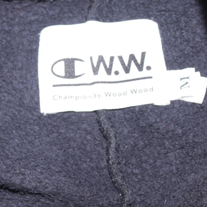 Mens UK Size M Champion by Wood Wood Regular Fit Jogger Black Trousers