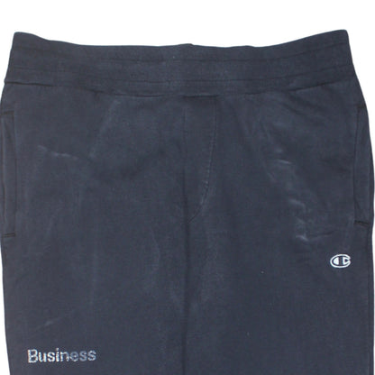 Mens UK Size M Champion by Wood Wood Regular Fit Jogger Black Trousers