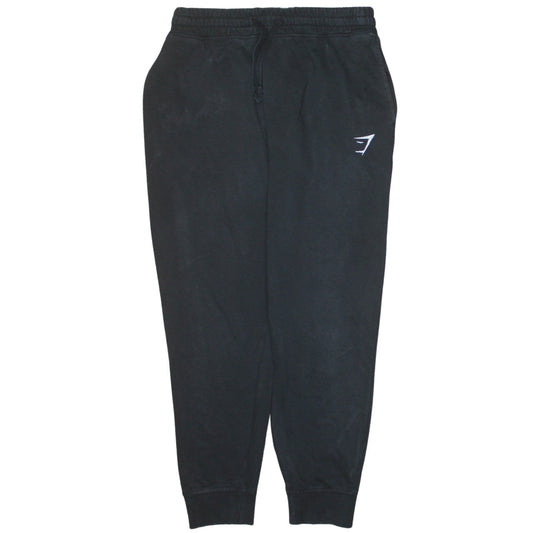 Mens UK Size M Gymshark Slim Fit Jogger Black Trousers