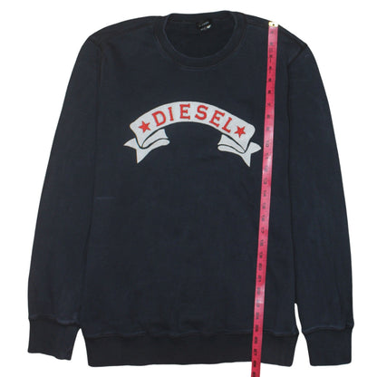 Mens UK Size L Diesel Blue Pullover Sweatshirt