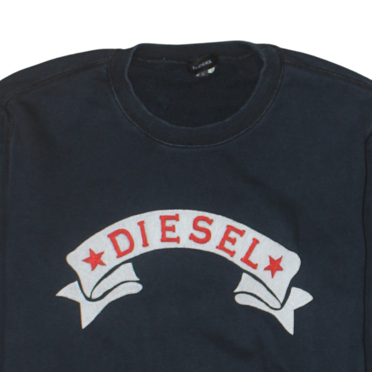 Mens UK Size L Diesel Blue Pullover Sweatshirt