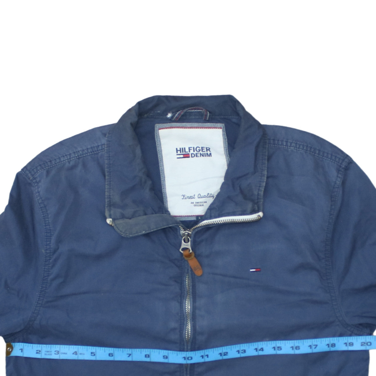 Mens UK Size L Tommy Hilfiger Denim Blue Basic Jacket