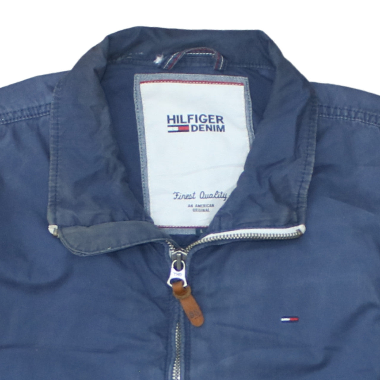Mens UK Size L Tommy Hilfiger Denim Blue Basic Jacket