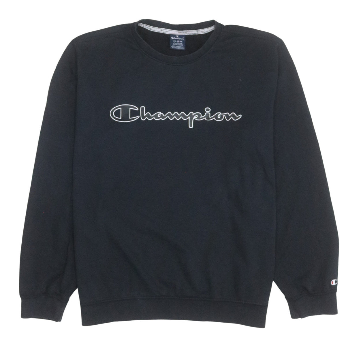 Mens UK Size XL Champion Black Pullover Sweatshirt
