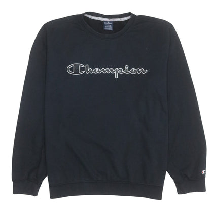 Mens UK Size XL Champion Black Pullover Sweatshirt