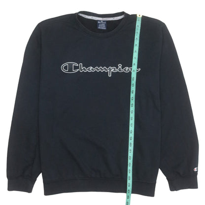 Mens UK Size XL Champion Black Pullover Sweatshirt