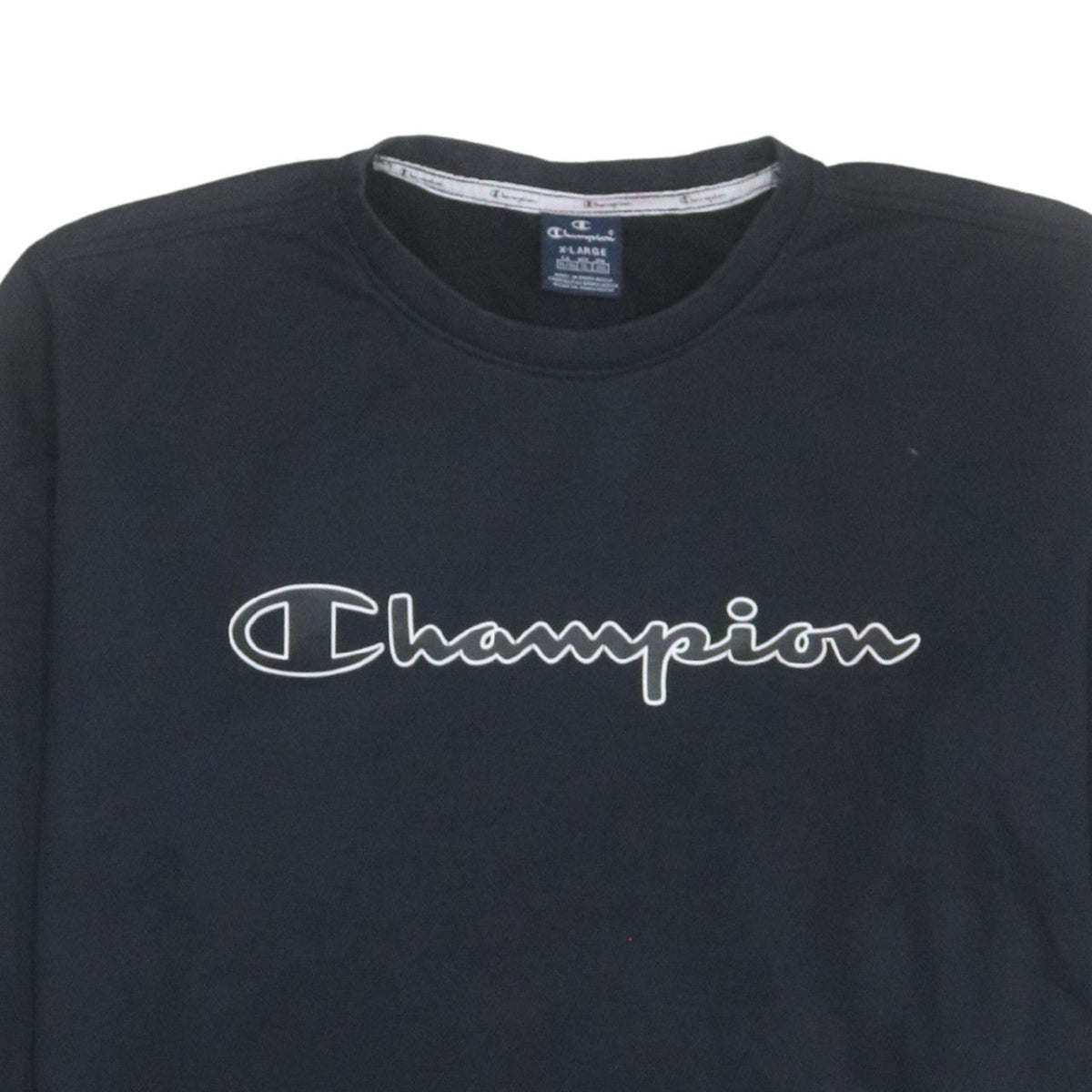 Mens UK Size XL Champion Black Pullover Sweatshirt