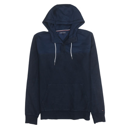 Mens UK Size L Tommy Hilfiger Blue Pullover Hoodie