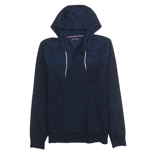 Mens UK Size L Tommy Hilfiger Blue Pullover Hoodie