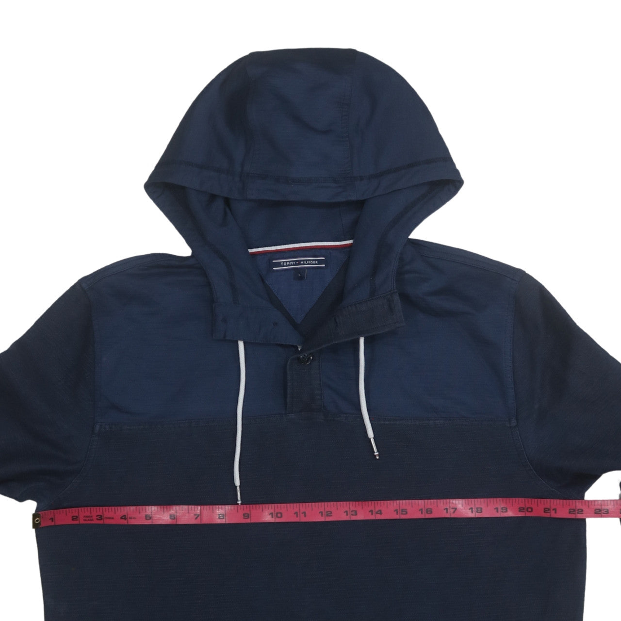 Mens UK Size L Tommy Hilfiger Blue Pullover Hoodie
