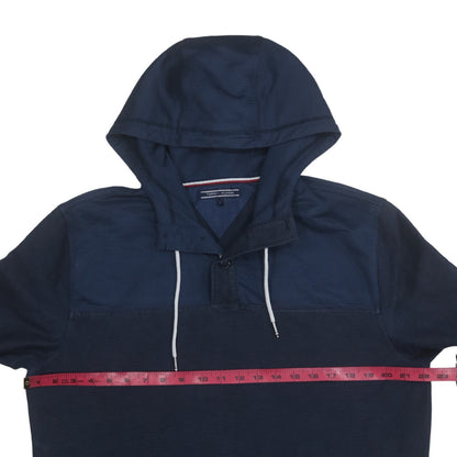 Mens UK Size L Tommy Hilfiger Blue Pullover Hoodie