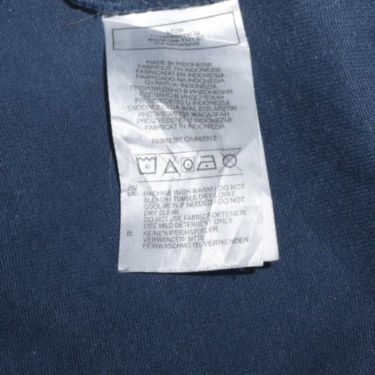 Mens UK Size S adidas Blue 1/2 Zip Sweatshirt