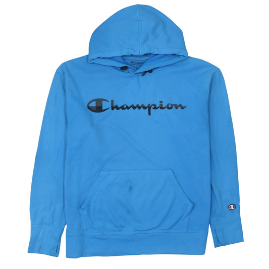 Mens UK Size L Champion Blue Pullover Hoodie