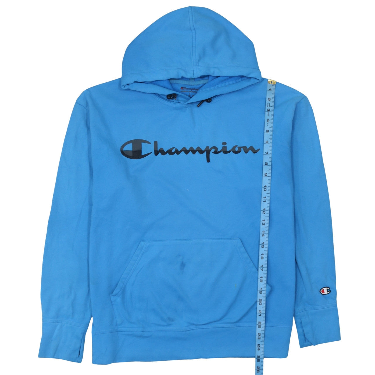 Mens UK Size L Champion Blue Pullover Hoodie