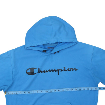 Mens UK Size L Champion Blue Pullover Hoodie