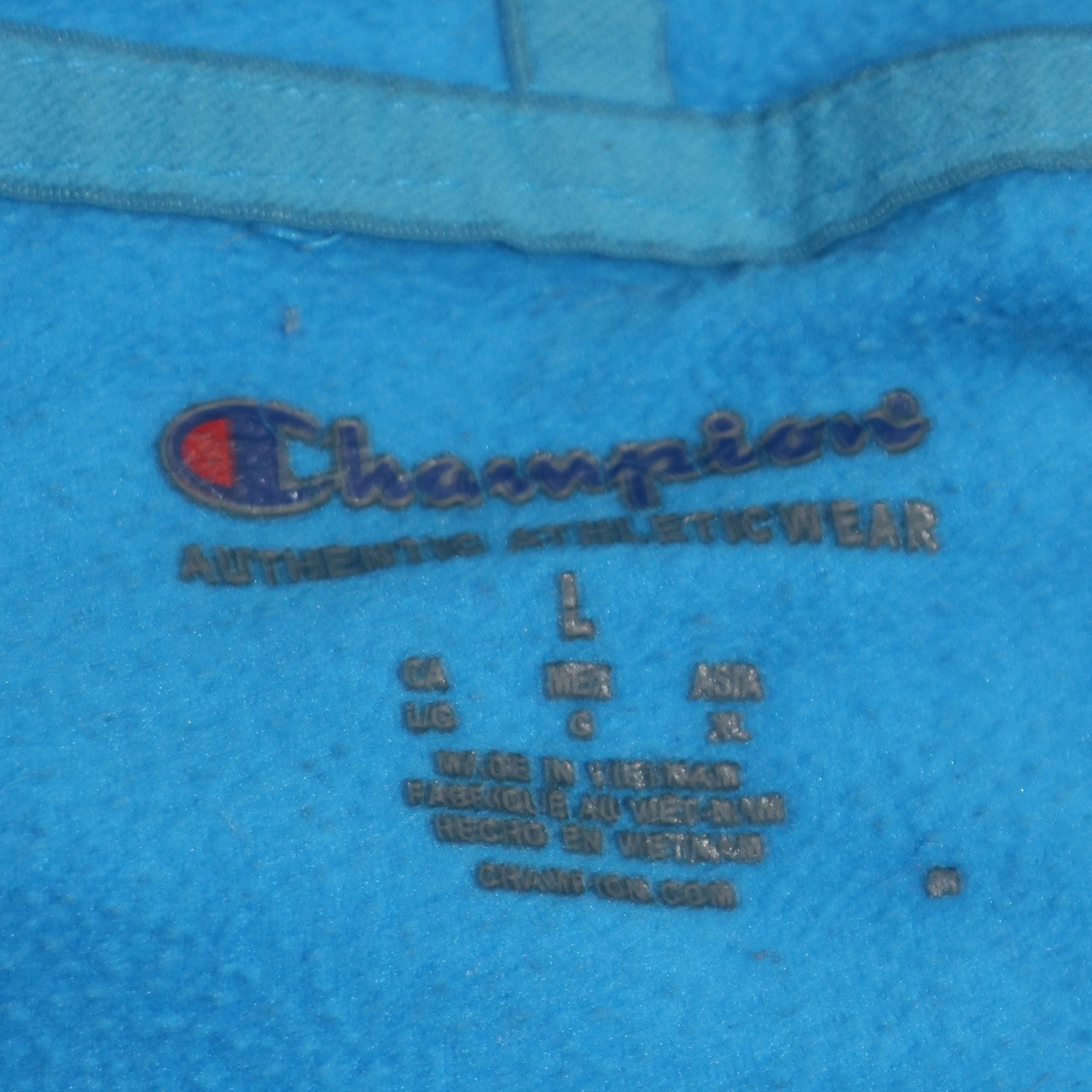 Mens UK Size L Champion Blue Pullover Hoodie