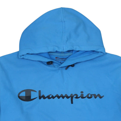 Mens UK Size L Champion Blue Pullover Hoodie