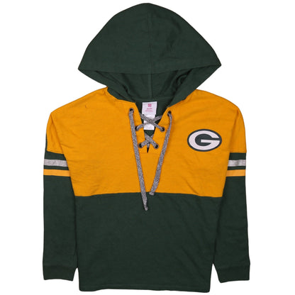 Girls UK Size 13 Years NFL Apparel Green Henley Hoodie